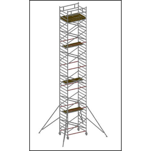 פיגום  אלומיניום הדור הבא גובה דריכה 12 מ – רוחב כפול