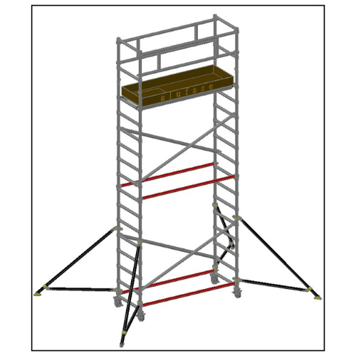 פיגום  אלומיניום הדור הבא גובה דריכה 4 מ – רוחב סטנדרטי
