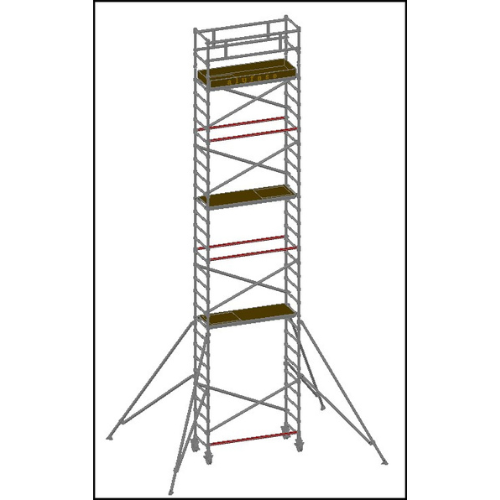 פיגום  אלומיניום הדור הבא גובה דריכה 8 מ – רוחב סטנדרטי