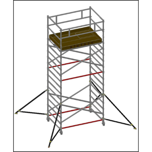 פיגום  אלומיניום הדור הבא גובה דריכה 4 מ – רוחב כפול
