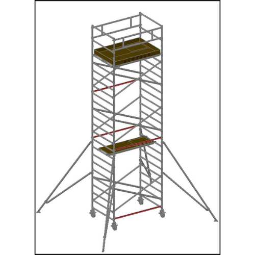 פיגום  אלומיניום הדור הבא גובה דריכה 6 מ – רוחב כפול