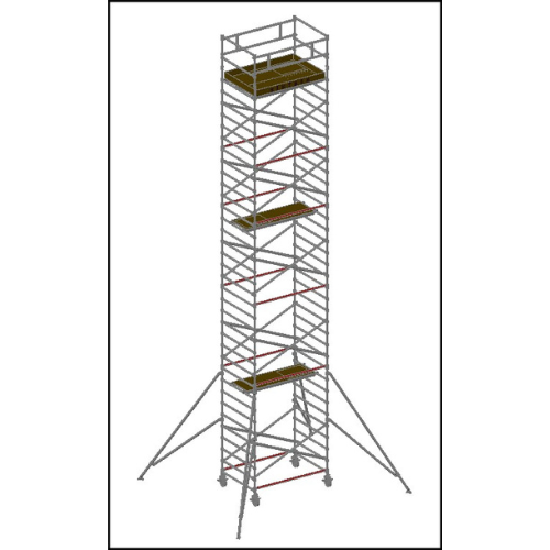 פיגום  אלומיניום הדור הבא גובה דריכה 10 מ – רוחב כפול